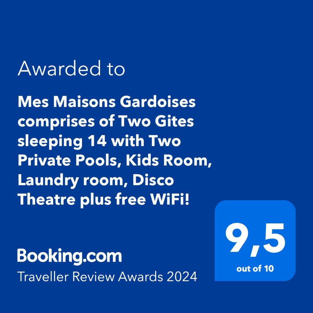Mes Maisons Gardoises, Two Gites Sleeping 13 With Two Private Pools, Kids Room, Laundry, Disco, Free Wifi, Linen And Dog'S Are Welcome Gagnières Eksteriør billede